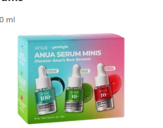 Anua x Yesstyle Mini Facial Serums 3 x 10 ml