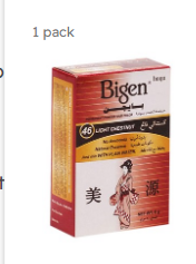 Bigen Permanent Hair Color Powder Light Chestnut 46 - ammonia free 1 pack