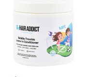 The Hair Addict Bubble Trouble Anti-Frizz Leave In Conditioner with Panthenol, Moringa & Avocado Extracts - silicones free, sulfates free, alcohols free 500 ml