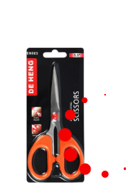 De Heng Orange Stainless Steel Scissors 1 pcs