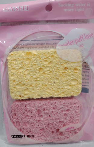 Makeup removal sponge for the face