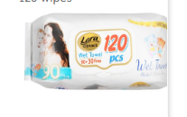 Lara Economic Soft Baby Wet Towels (90+30 Free) -alcohol free, parabens free