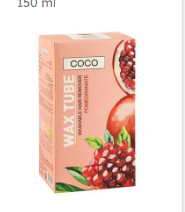 Coco Washable Hair Remover Wax Tube Pomegranate Scent for All Skin Types 150 ml