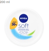 NIVEA Soft Refreshing & Moisturizing Cream with Jojoba Oil & Vitamin E for Hands, Face & Body (30% Off) 200 ml