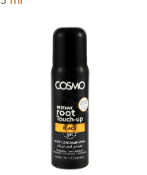 Cosmo Water-Resistant Instant Hair Root Concealer Touch Up Spray Black - alcohol free, ammonia free, peroxide free 75 ml