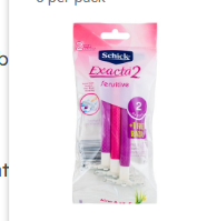 Schick Exacta 2 Razor with Aloe Vera & Vitamin E for Sensitive Skin (2+1 Free)