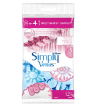 Gillette Simply Venus 3 Blade Razors with Aloe (8+4 Free)