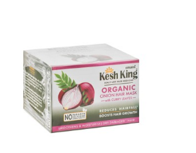 Kesh King Organic Smoothening, Moisturizing & Anti-Hair Fall Mask with Onion Extract & Curry Leaves for Dry & Damaged Hair - parabens free, silicone free, harmful chemicals free